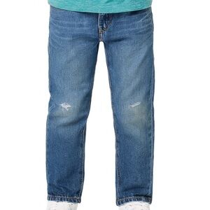 The Children’s Place Boys Straight Jeans Size 6 Blue Denim Distressed Knees